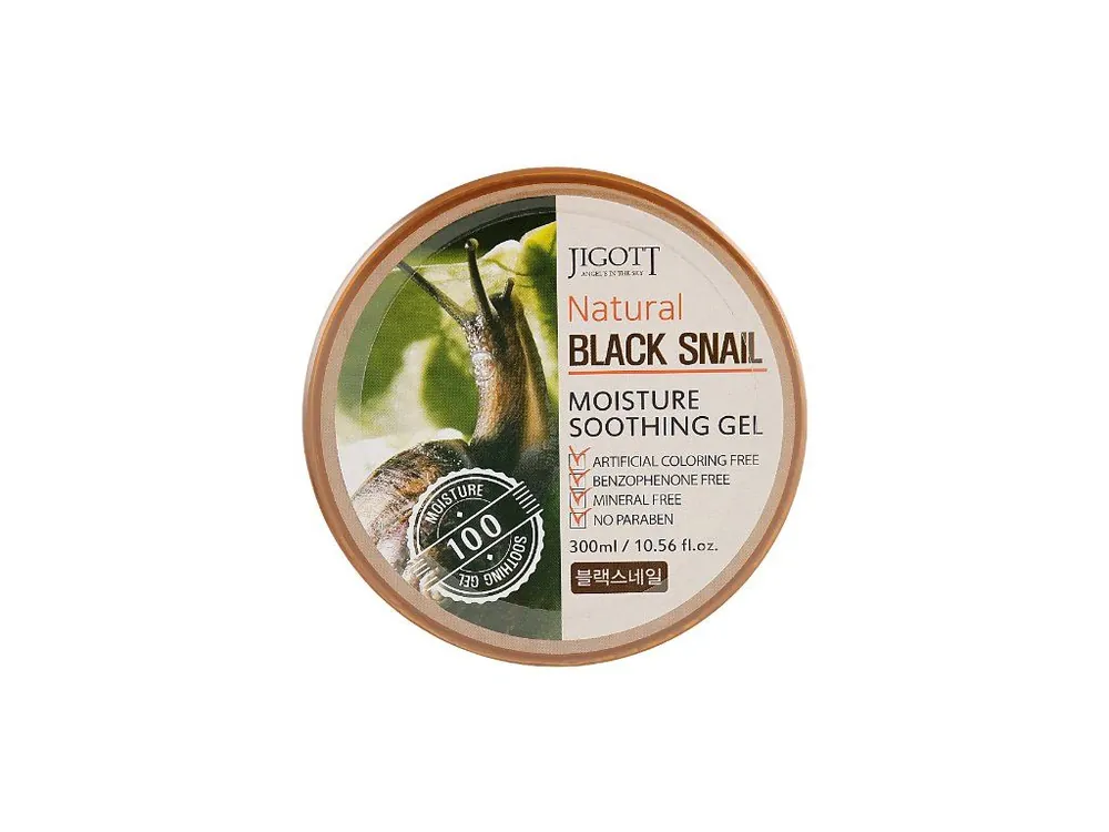 Jigott Natural Black Snail Moisture Soothing gel - hydratační gel s výtažkem ze šnečího mucinu Akce