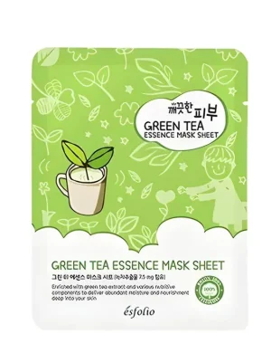 Esfolio Green Tea Essence mask sheet - zklidňující plátýnková maska se zeleným čajem Levný