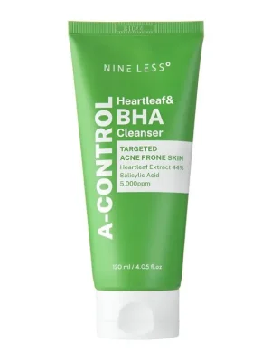 Dokud Zásoby Vydrží Nine Less A-Control Heartleaf & BHA Cleanser - Exfoliační mycí gel na obličej