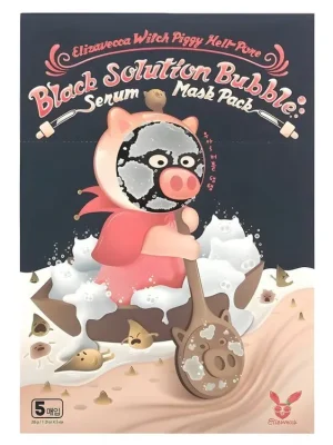 Levný Elizavecca Black Solution Bubble Serum Mask Pack - bublinková hloubkově čistící maska