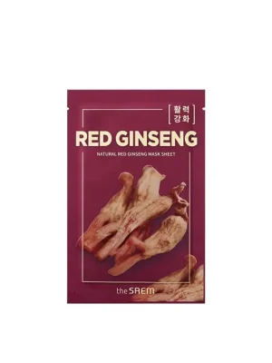 Akční Cena The Saem Natural Red Ginseng Mask sheet - revitalizační plátýnková maska s červeným ženšenem