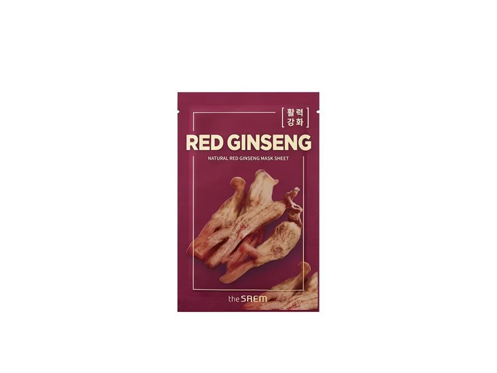 Akční Cena The Saem Natural Red Ginseng Mask sheet - revitalizační plátýnková maska s červeným ženšenem
