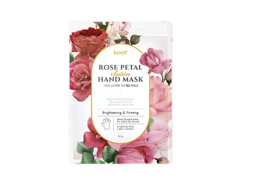 Koelf Rose Petal Satin Hand Mask - hydratační maska na ruce Víkendová Akce