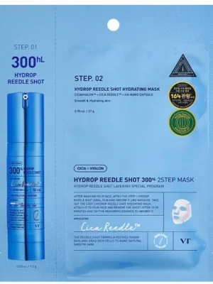 VT Cosmetics Hydrop Reedle Shot 300 HL 2Step Mask - dvoufázová hydratační maska s mikrojehličkovým sérem Finální Výprodej