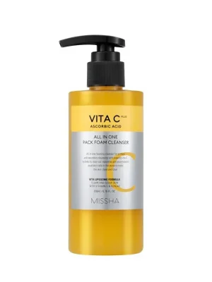 Přímo Od Výrobce Missha Vita C plus Ascorbic Acid All in One pack foam cleanser - multifunkční čistící pěna s vitamínem C
