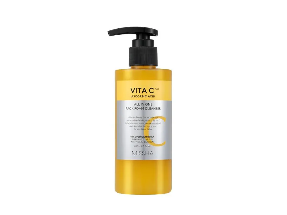 Přímo Od Výrobce Missha Vita C plus Ascorbic Acid All in One pack foam cleanser - multifunkční čistící pěna s vitamínem C