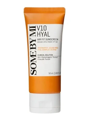 Autentický Some By Mi V10 Hyal Air Fit Sunscreen SPF50+ - ochranný krém s Niaciamidem