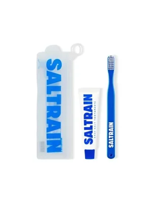 Saltrain Dental Travel Kit blue - cestovní sada zubní kartáček + zubní pasta Akční Cena