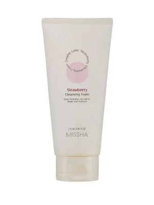 Zlevněný Missha Strawberry Cleansing foam - jemná čistící pěna s extraktem z Jahod