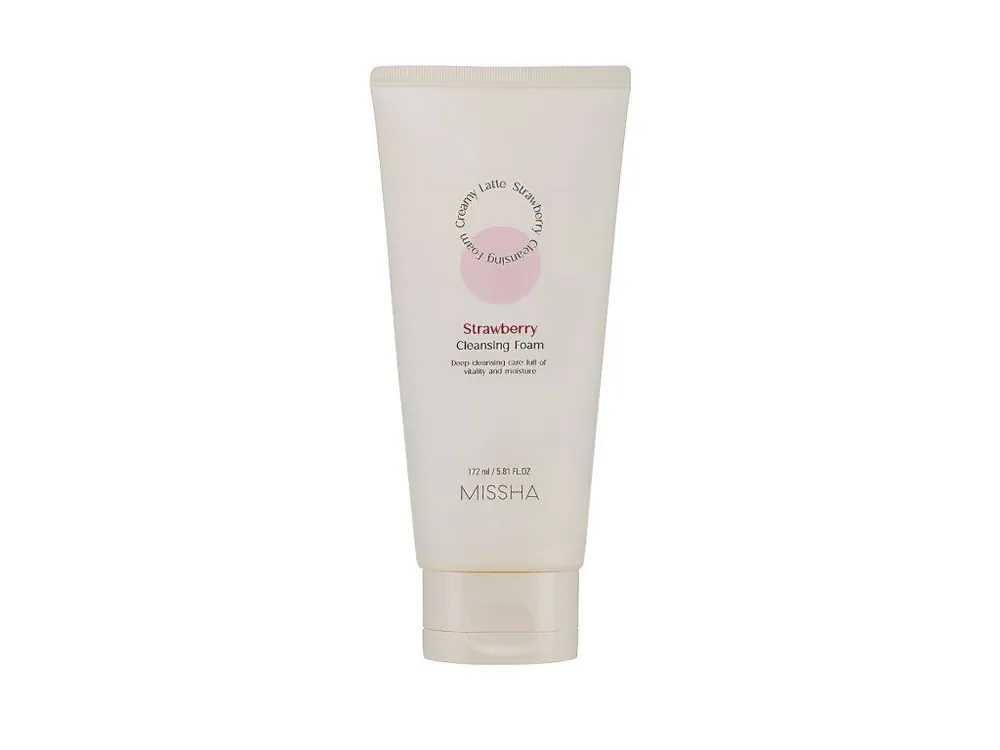 Zlevněný Missha Strawberry Cleansing foam - jemná čistící pěna s extraktem z Jahod