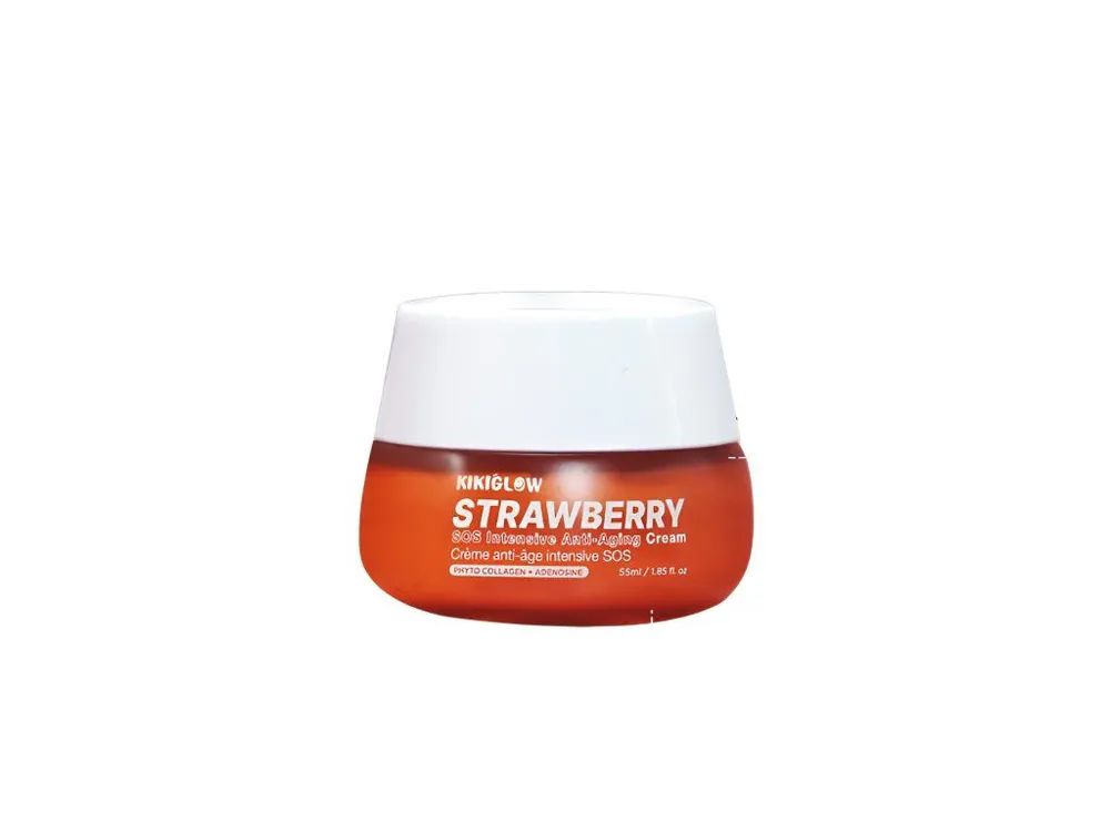 Nejprodávanější KikiGlow SOS Intensive Anti-Aging Strawberry cream - Anti-aging krém s extraktem z Jahod