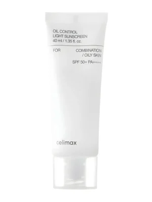Ověřený Celimax Oil Control Light Sunscreen SPF50+PA++++ - krém s ochranným faktorem regulující tvorbu mazu