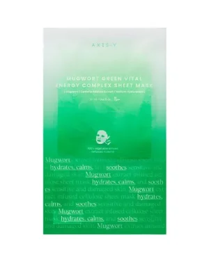 Axis-Y Mugwort Green Vital Energy Complex sheet mask - zklidňující, hydratační plátýnková maska s Pelyňkem Expresní Doručení