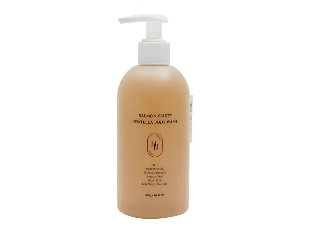 HEVEBLUE Salmon Fruity Centella Body Wash - osvěžující sprchový gel s PDRN Jen Po Omezenou Doba