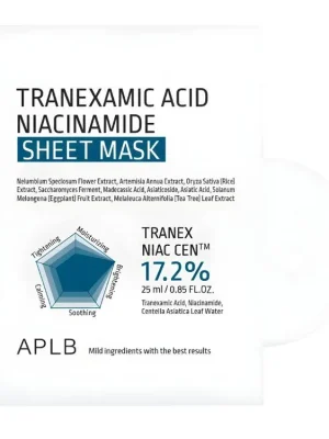 APLB Tranexamic Acid Niaciamide Sheet mask - rozjasňující plátýnková maska s Niaciamidem Nejlepší Cena