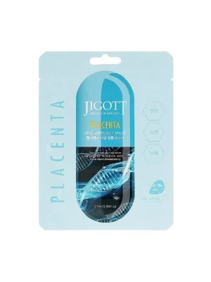 Víkendová Akce Jigott Placenta Real Ampoule mask - vyživující plátýnková maska s Placentou