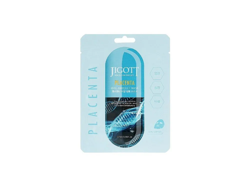 Víkendová Akce Jigott Placenta Real Ampoule mask - vyživující plátýnková maska s Placentou