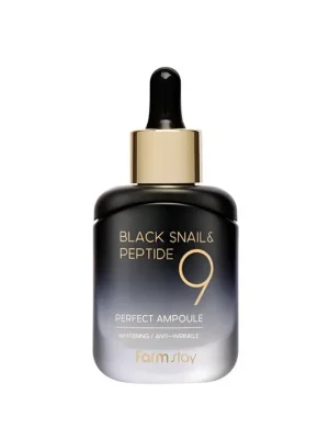 Farm Stay Black Snail&Peptide 9 Perfect Ampoule - zpevňující sérum s Peptidy a extraktem z mucinu černého hlemýždě Super Cena