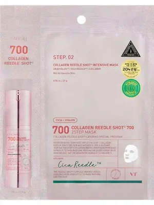 Nejprodávanější VT Cosmetics Collagen Reedle Shot 700 2step Mask - dvoufázová maska s mikrojehličkami a kolagenem