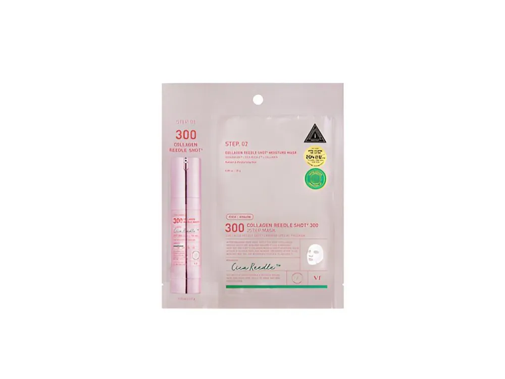 Top Prodej VT Cosmetics Collagen Reedle Shot 300 2step Mask - dvoufázová maska s mikrojehličkami a kolagenem