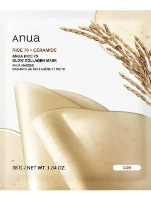 Anua Rice 70 Glow Collagen Mask - rozjasňující hydrogelová maska s Kolagenem Sezónní Sleva