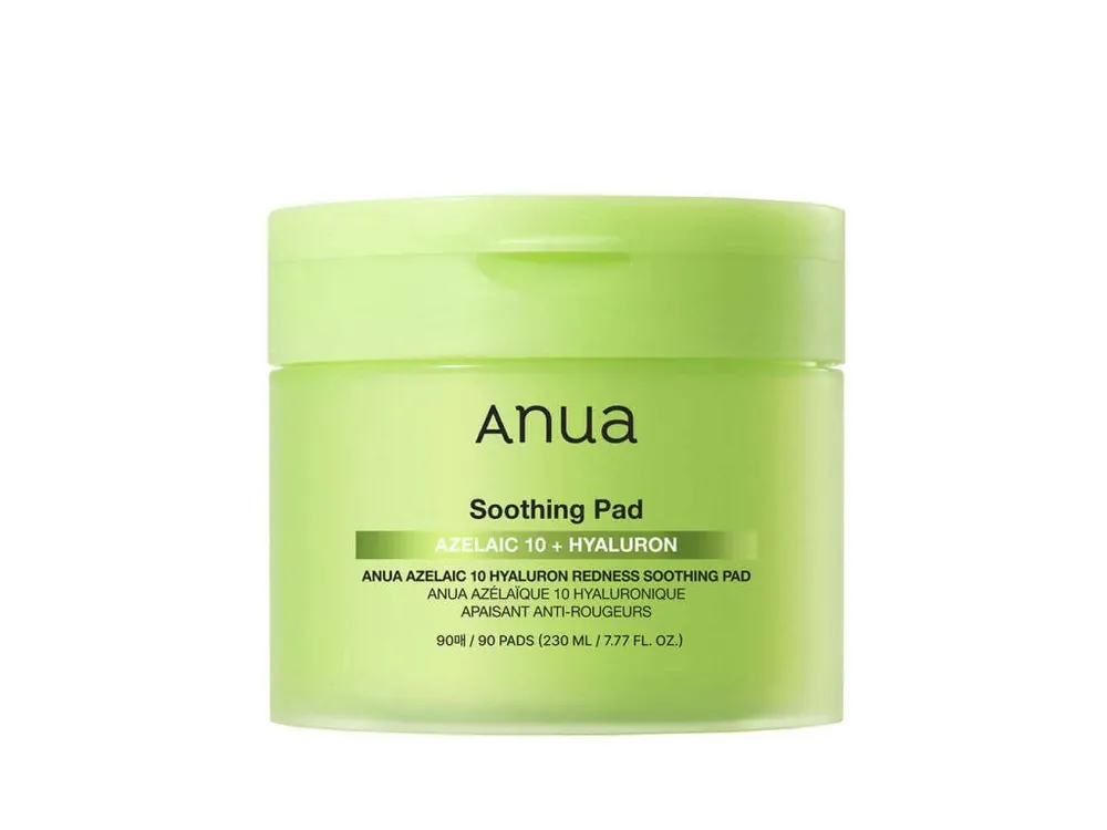Anua Azelaic Acid 10 Hyaluron Redness Soothing Pad - zklidňující pleťové tamponky s Kyselinou Azelaovou Hit Sezóny