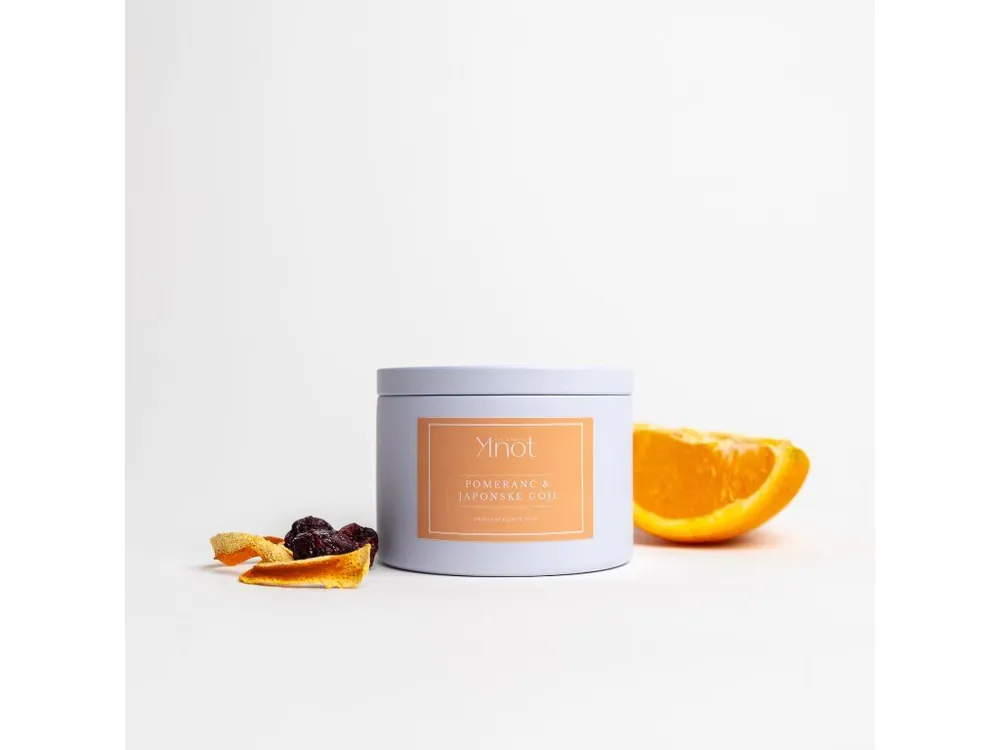 Knot Sójová svíčka Pomeranč&Japonské Goji Horká Nabídka