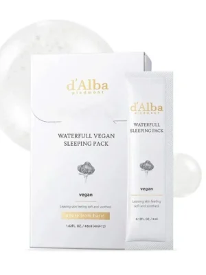 Akční Nabídka d´Alba Waterfull Vegan Sleeping Pack -noční hydratační maska s Bílým lanýžem