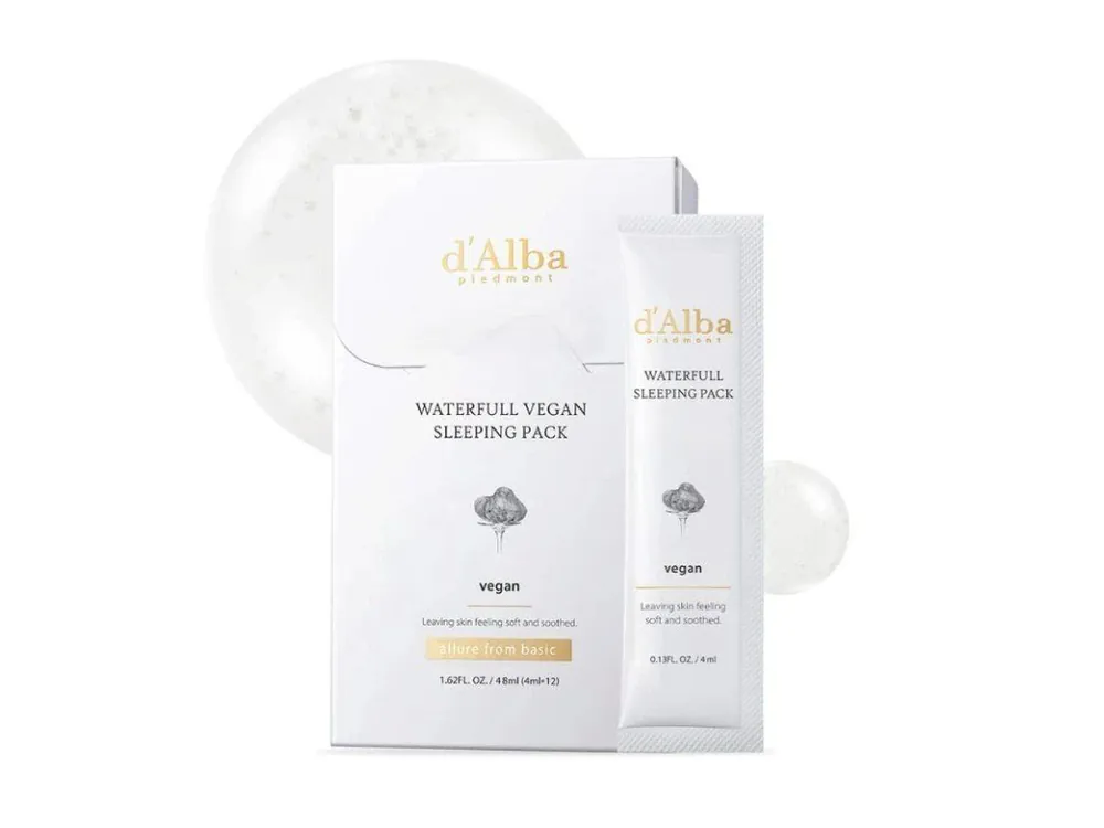 Akční Nabídka d´Alba Waterfull Vegan Sleeping Pack -noční hydratační maska s Bílým lanýžem
