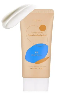 Výprodej 12GRABS Vegan Comforting Sun SPF 50+/PA++++ - hydratační krém s ochranným faktorem