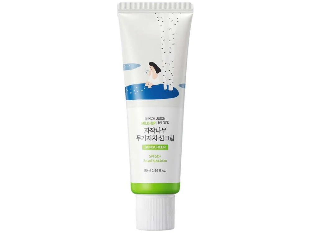 Round Lab Birch Juice Moisturizing Mild-Up Sunscreen SPF50+ PA++++ - hydratační krém s ochranným faktorem Nejlepší Volba