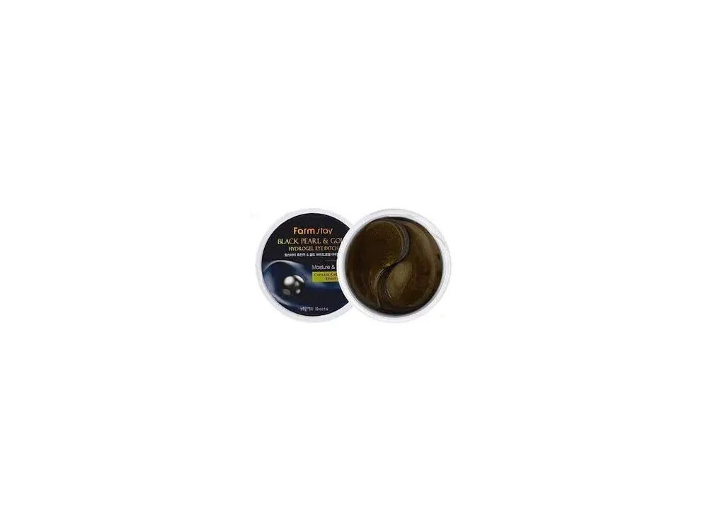 Akce Farm Stay Black Pearl&Gold Hydrogel Eye patch - hydrogelové polštářky pod oči s černou perlou a zlatem