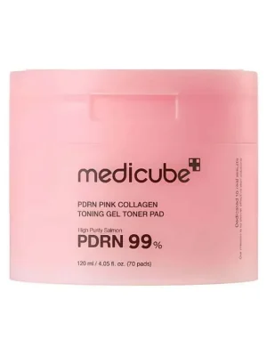 Nízká Cena Medicube PDRN Pink Collagen Toning Gel Toner Pad - gelové tonizační polštářky s PDRN