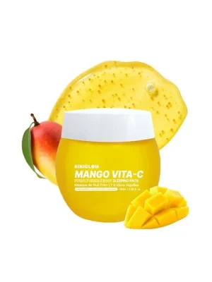 Vysoce Kvalitní KikiGlow Mango Vita-C PDRN L7 Needdle Shot Sleeping pack - rozjasňující noční maska s PDRN a mikrojehličkami
