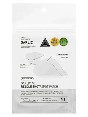 Autentický VT Cosmetics Garlic AC Reedle Shot Spot Patch - hojivé náplasti na akné s mikrojehličkami