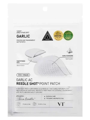 VT Cosmetics Garlic AC Reedle Shot Point Patch - hojivé hydrogelové náplasti na akné s mikrojehličkami Odeslání Ihned