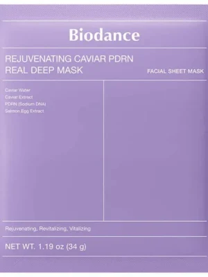 Víkendová Akce Biodance Rejuvenating Caviar PDRN Real Deep Mask - luxusní hydrogelová maska s Kaviárem