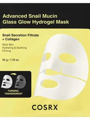 Tovární Cena COSRX Advanced Snail Mucin Glass Glow Hydrogel mask - regenerační hydrogelová maska se šnečím mucinem
