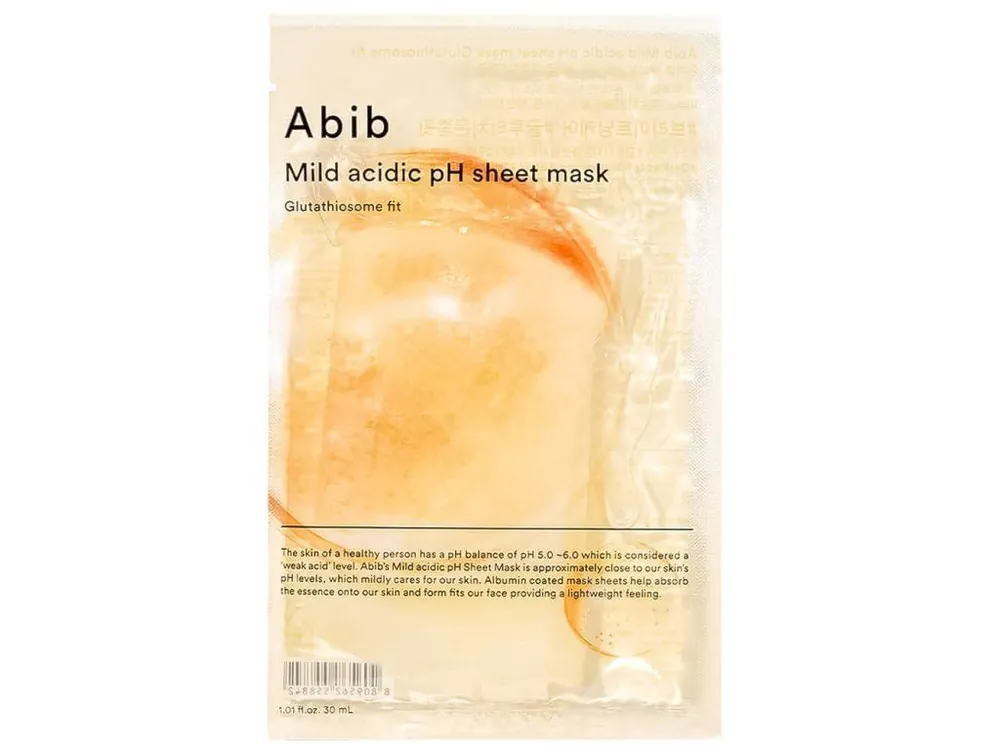 Abib Mild Acidic pH Sheet Mask Glutathiosome Fit - rozjasňující plátýnková maska Značkový
