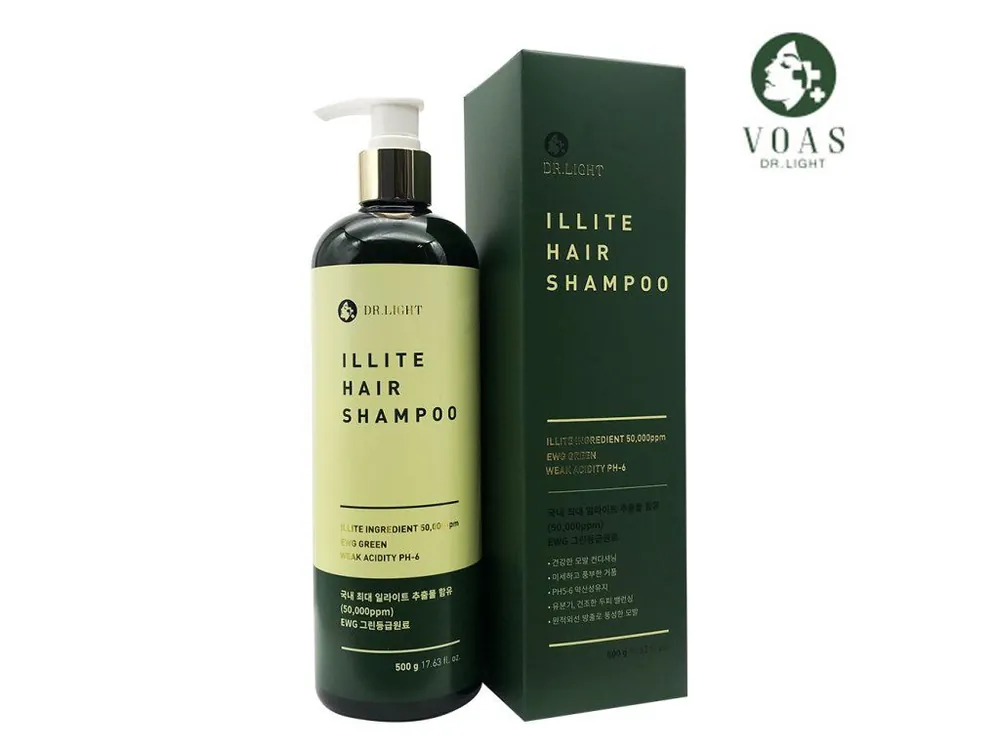 Autentický Dr. Light Illite Hair Shampoo - hloubkově čisticí šampon se Zeleným Jílem