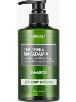 Kundal Tea Tree&Macadamia Shampoo Cherry Blossom - Hloubkově čistící šampon s Tea Tree Zlevněný