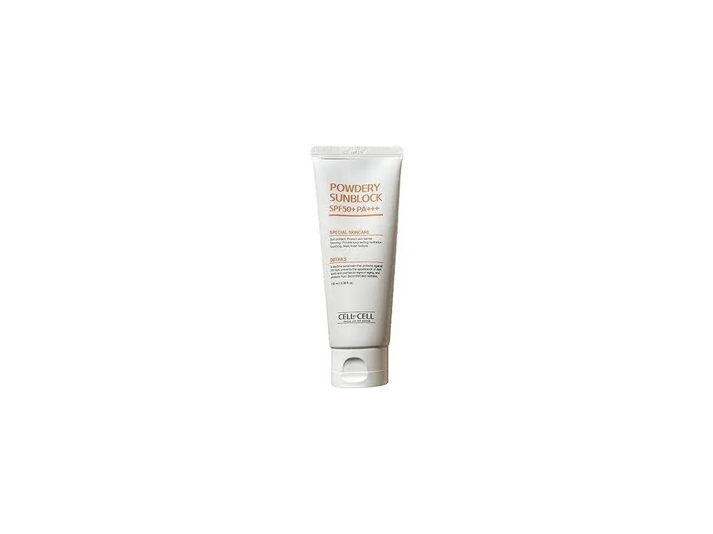Cell by Cell Powdery Sunblock SPF50+/PA+++ - Lehký 100% minerální opalovací krém Výprodej